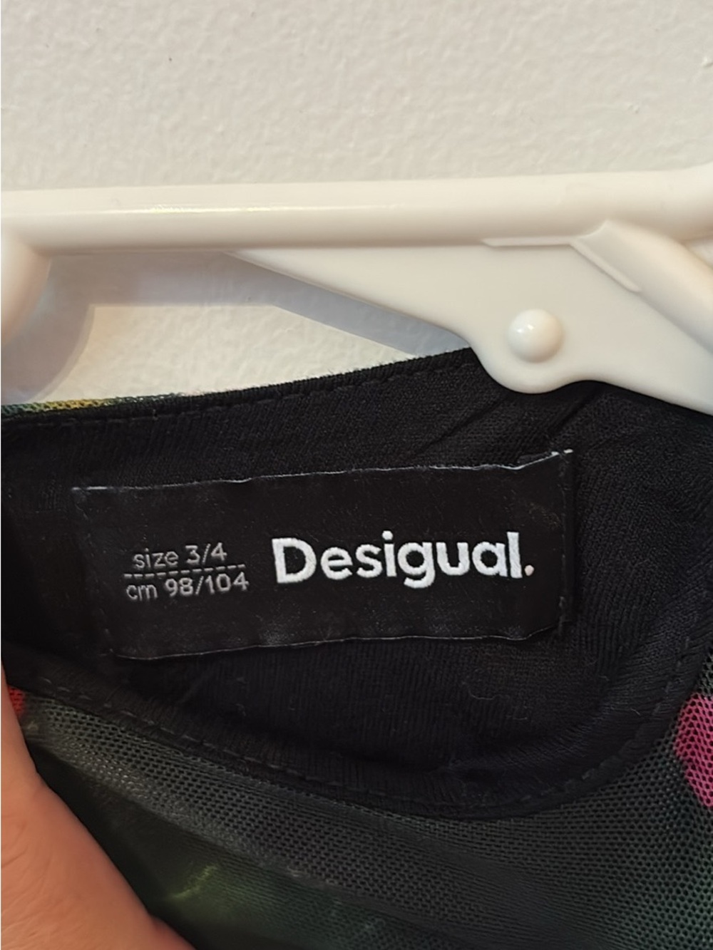 Desigual Black and Multicolor Girls Dress